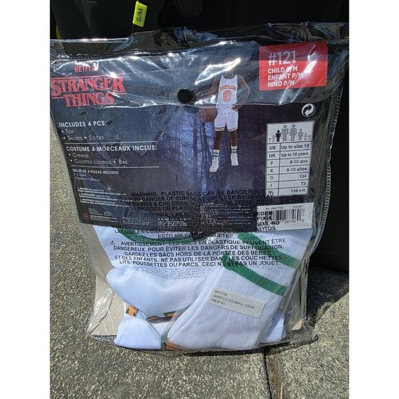 Stranger Things Lucas‎ Basketball Halloween Costume Child Boys Size S/M NEW - Picture 3 of 4